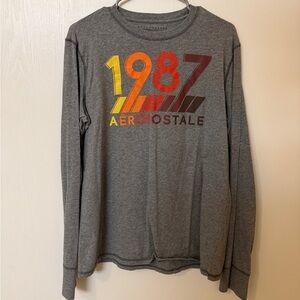 Aeropostale Heather Gray Crewneck Tee